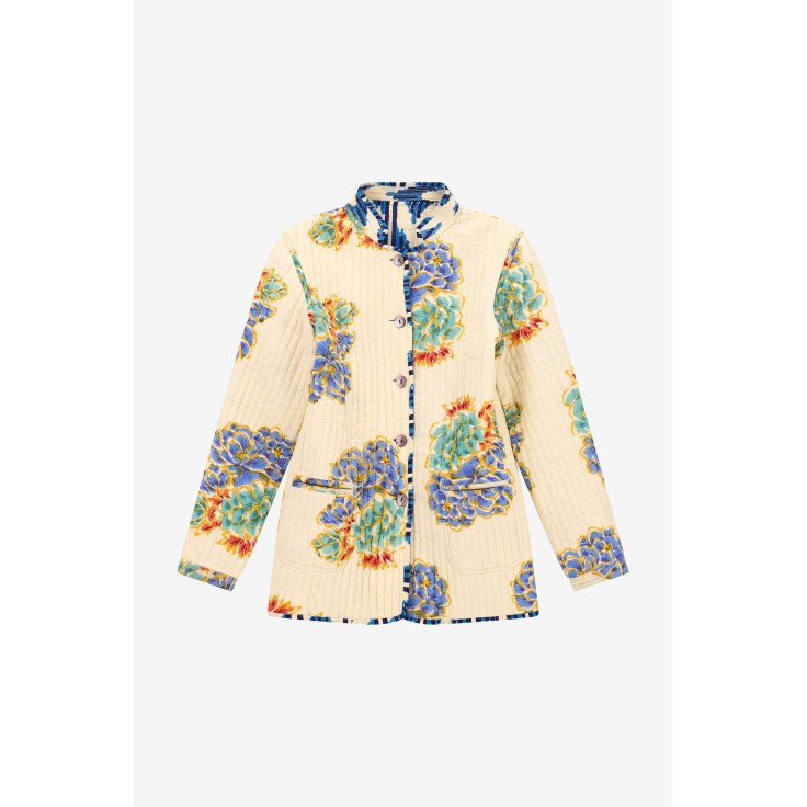 Jhodpuri Jacket Ikat Arrow Blue