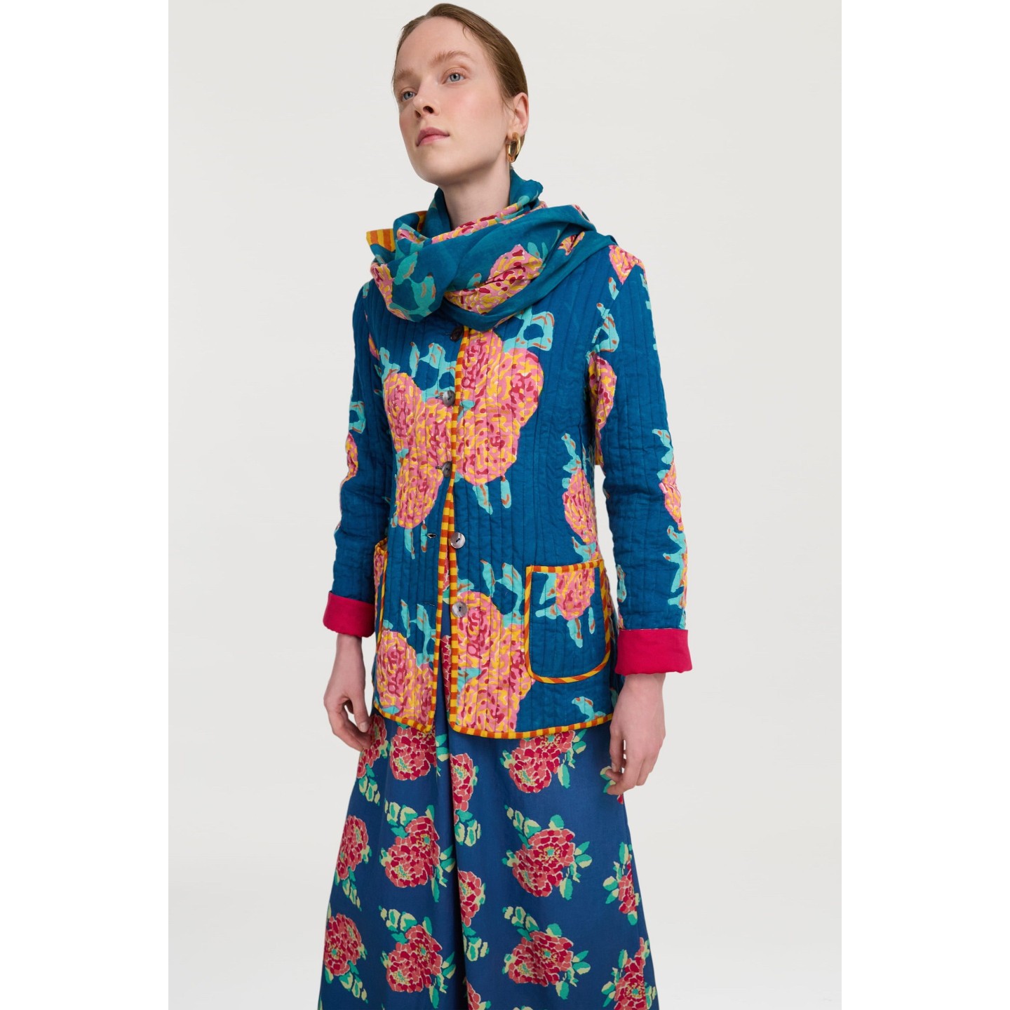 Pareo leopard flower teal