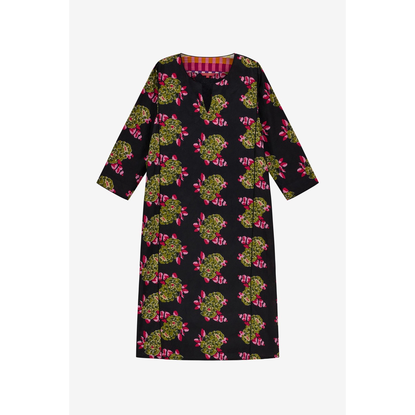 Sara kaftan suiko flower black