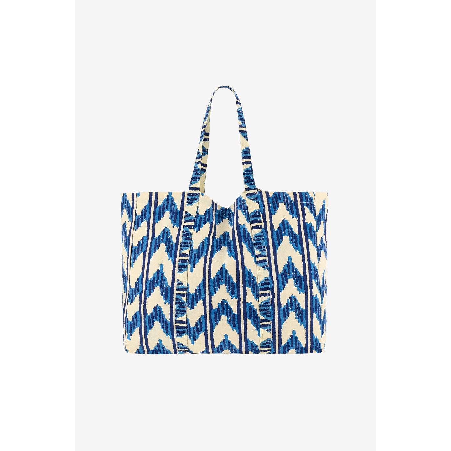 Shopping bag ikat arrow blue
