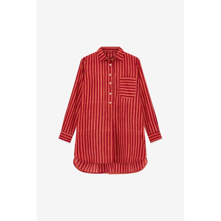 Ube Shirt Mini Stripes Red