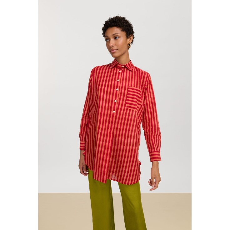 Ube Shirt Mini Stripes Red