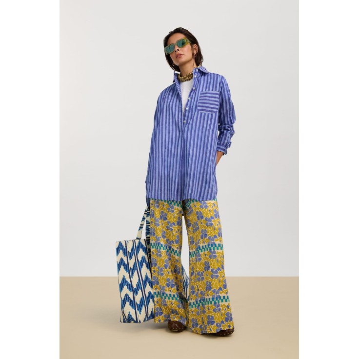 Camicia Ube Mini Stripes Plumbago