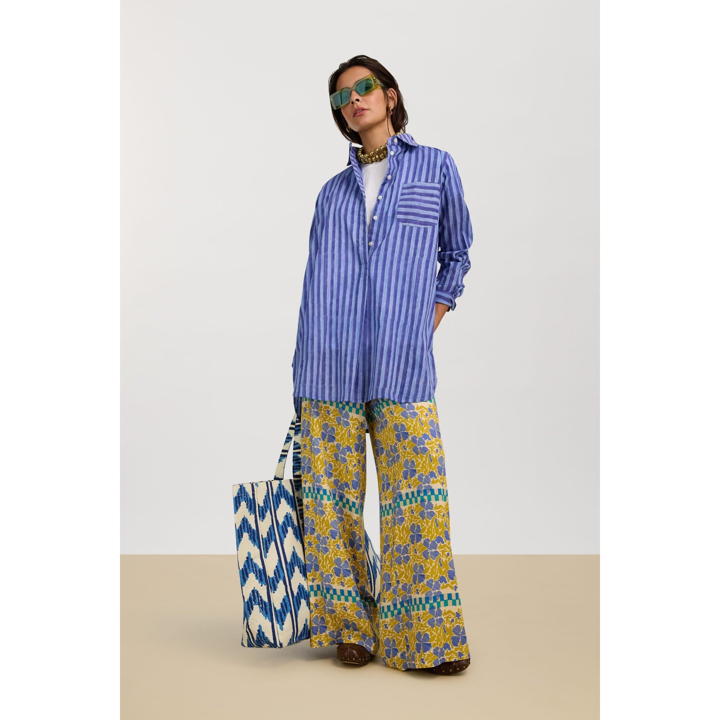 Camicia Ube Mini Stripes Plumbago