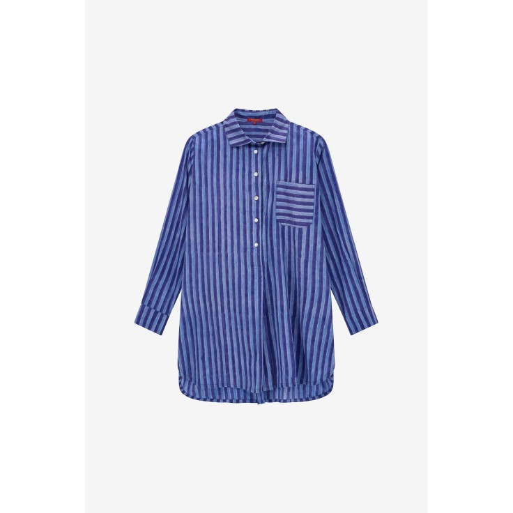 Camicia Ube Mini Stripes Plumbago