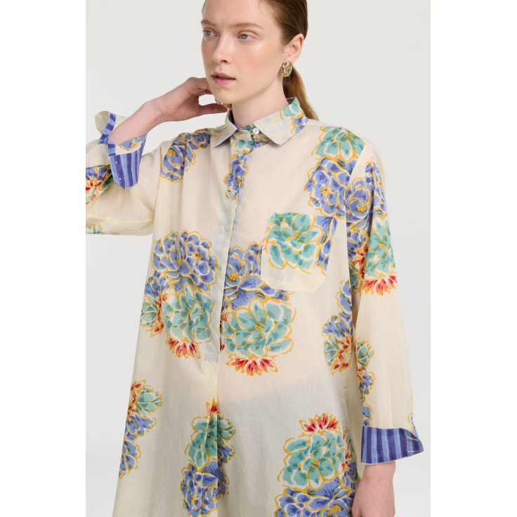 Shirt Ube Positano Flower Plumbago