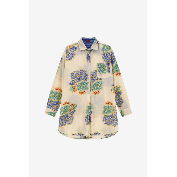 Shirt Ube Positano Flower Plumbago