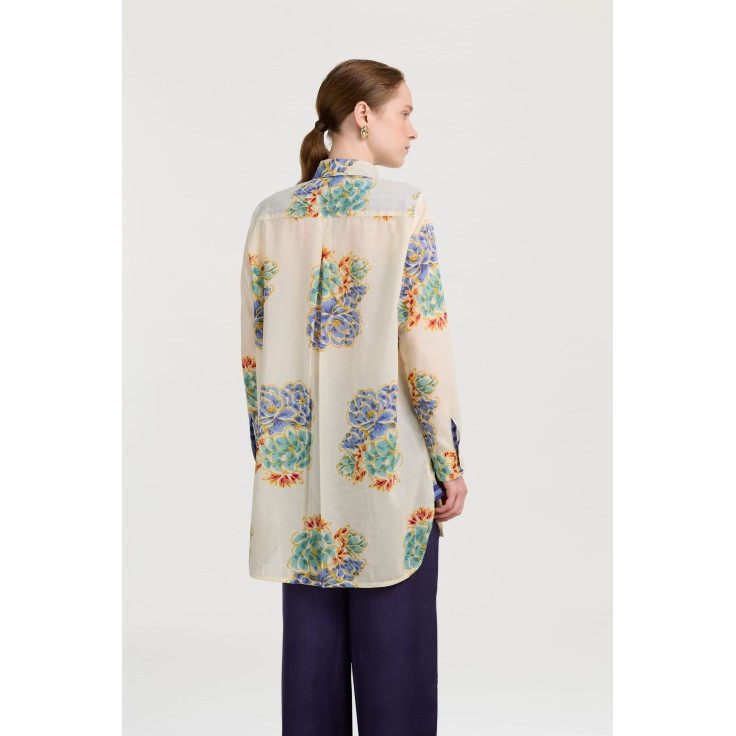 Shirt Ube Positano Flower Plumbago