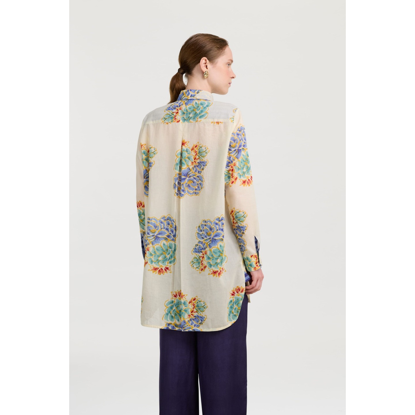 Shirt Ube Positano Flower Plumbago